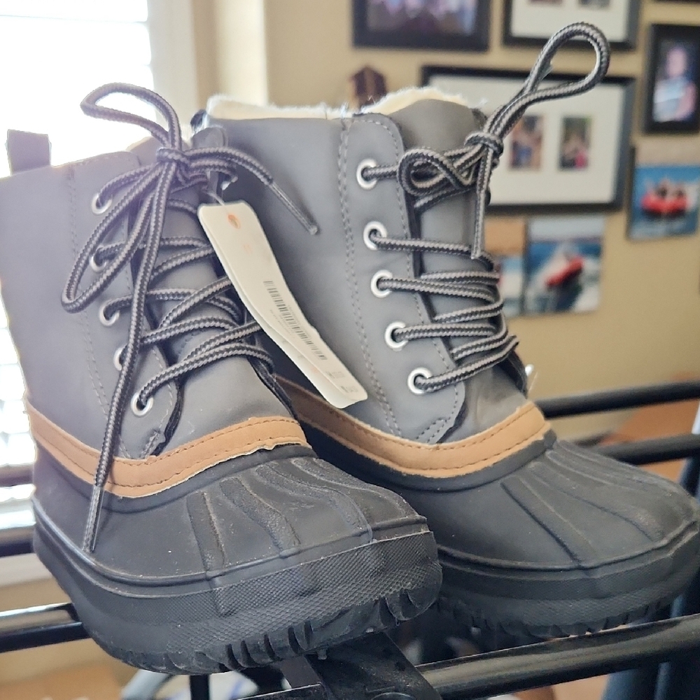 Gymboree Gray and Tan Boots